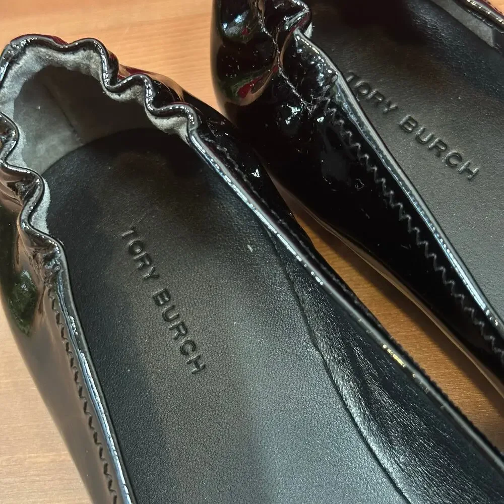Tory Burch Minnie‎ Travel Patent Leather Ballet Flats Size 5.5